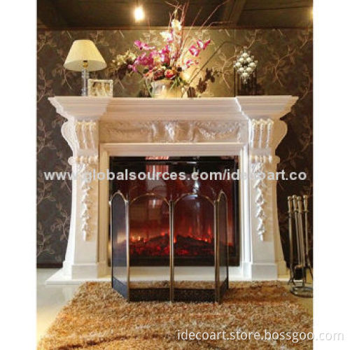 Marble Fireplace, 82"x58"x18"
